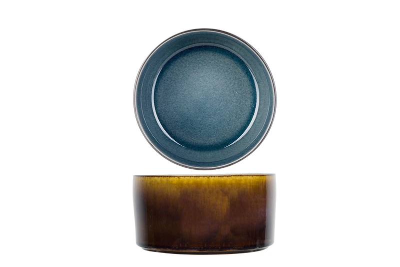 Cosy & Trendy Set of 4 Quintana Porcelain Bowls, Blue, D14 x H8 cm