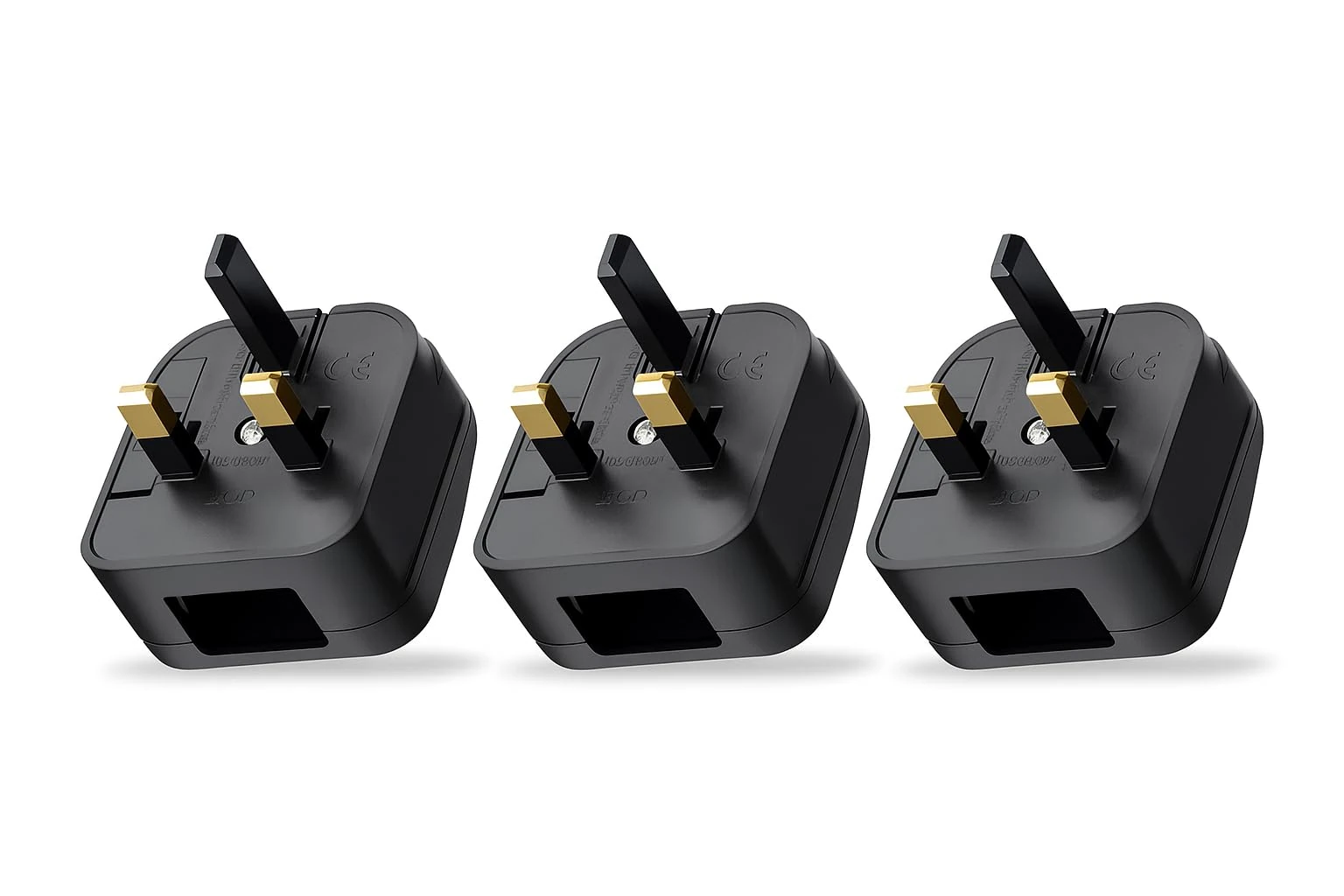 3 x Peak Power Plug Adapter – US/China/Japan Type A to UK Plug Converter with Safety Fuse – 240V 5A Travel Adapter – Compact & Durable – NOT a Voltage Converter