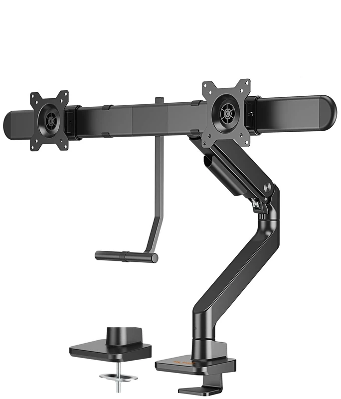 my wall HL59L 2 Monitor Mount Height-Adjustable Gas Lift Swivel & Tilt Portrait and Landscape Monitor Mount for Office & Gaming