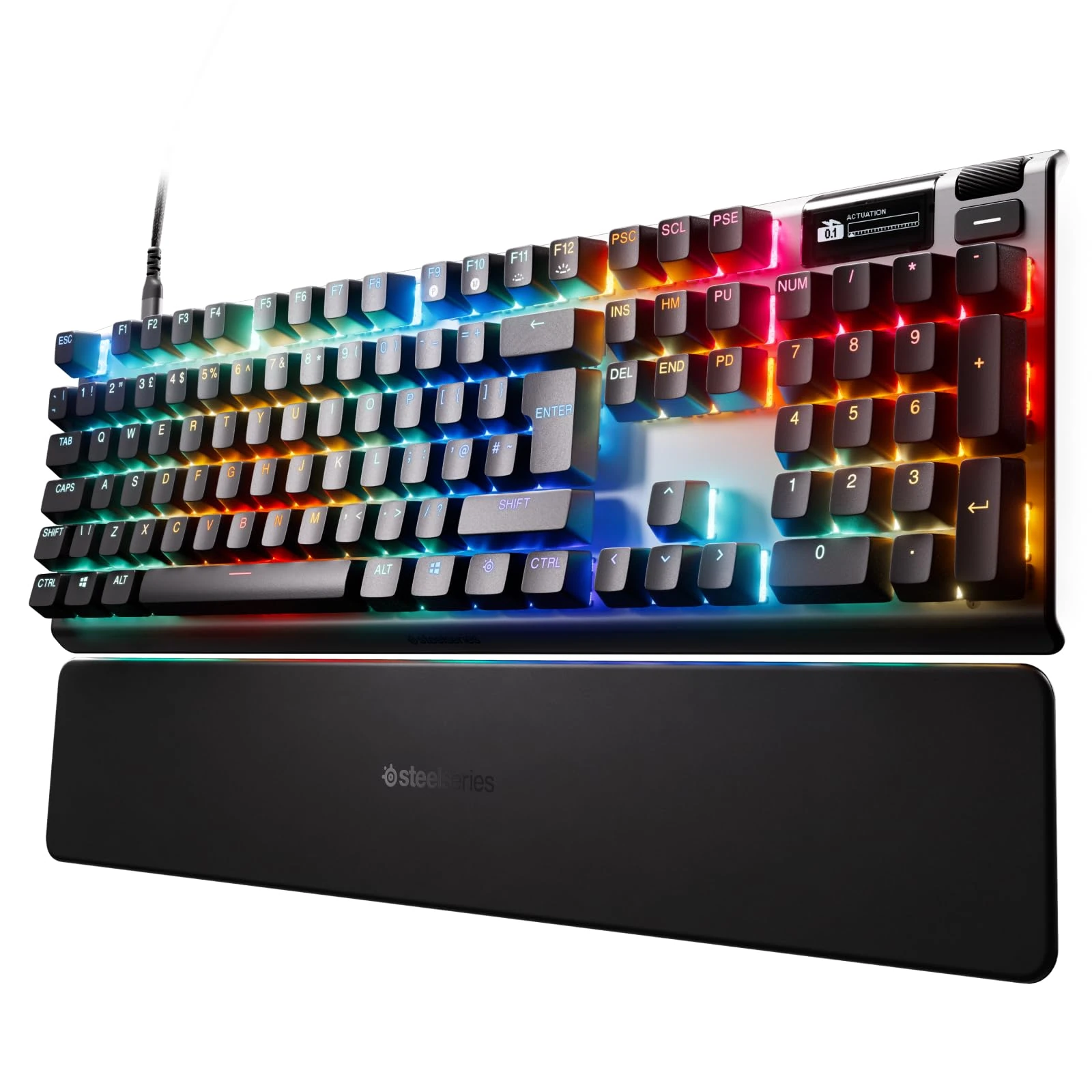 SteelSeries Apex Pro Gen 3 - Gaming Keyboard - Hall Effect Switches; OmniPoint 3.0 - Adjustable Actuation - Game-Ready Presets - Rapid Trigger, Protection Mode, Rapid Tap/SOCD - English QWERTY