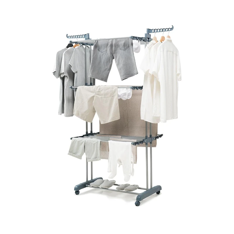 InnovaGoods Folding Vertical Clothes Dryer with Wheels Dolver 24 Bars
