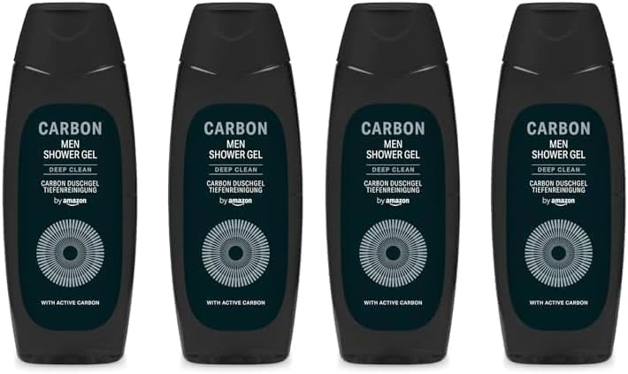 by Amazon Men Carbon Shower Gel, 2 x 500ml (Pack of 2)