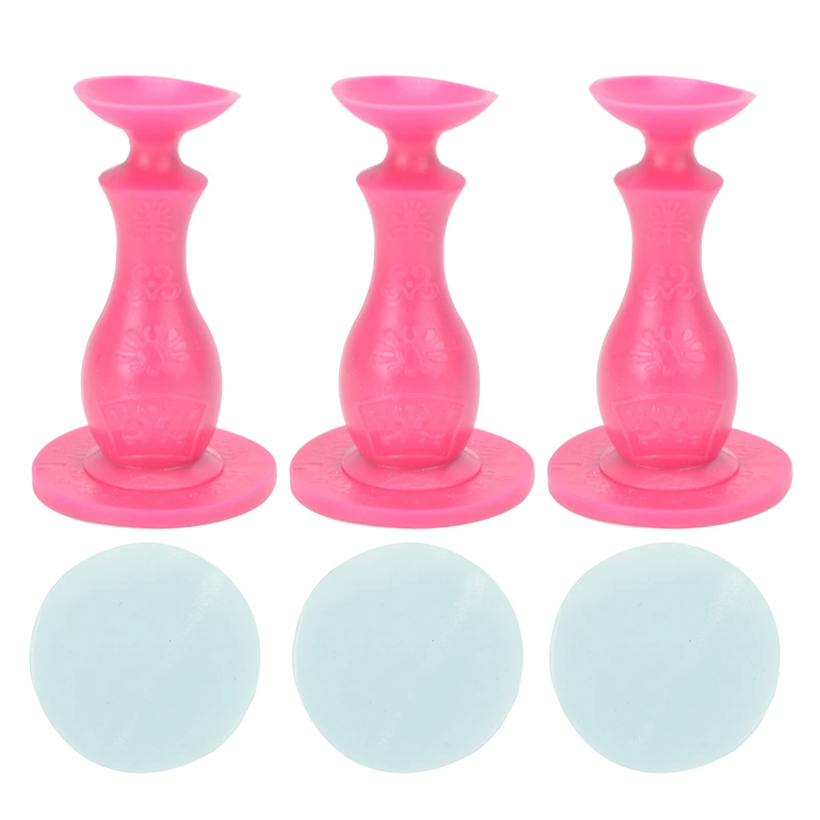 3Pcs Front Load Rubber Washer Door Retainer, Rubber Dryer Door Stopper, Washer Cleaner for Home Use (Pink)