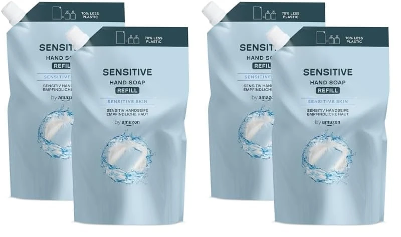 by Amazon Sensitive Hand Soap Refill, 2 x 1000ml (Pack of 2)