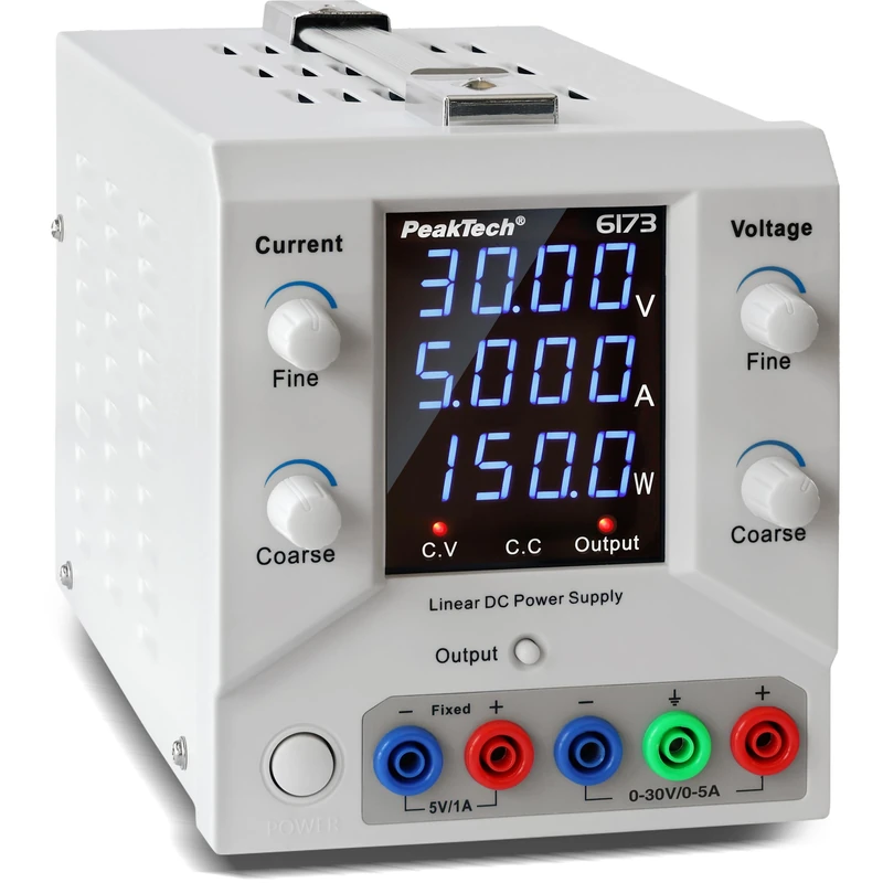 PeakTech, 6173, Lab Power Supply 0.30V/0.5A DC SELV Linear Power Supply with Isolation Transformer, Lab Power Supply with USB and Software