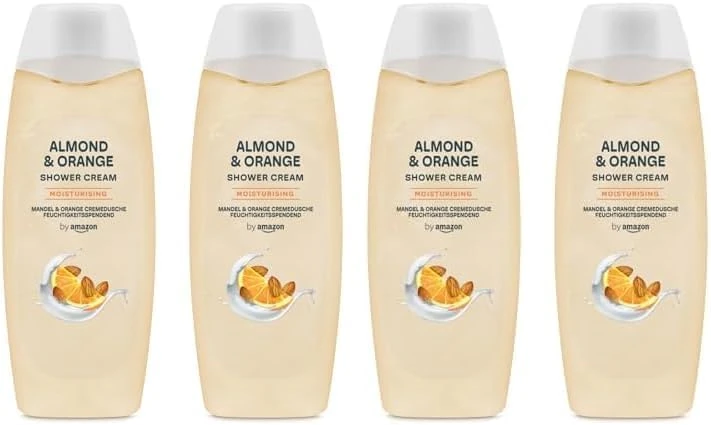 by Amazon Almond & Orange Shower Gel, 2 x 500ml (Pack of 2)