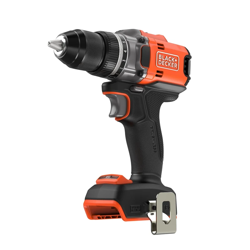 BLACK+DECKER 18V Cordless Brushless Drill Driver, Powerful 50Nm Torque, 13mm Keyless Chuck, 2-Speed Gearbox, LED Work Light, Without Battery and Charger, BLD682XN-XJ
