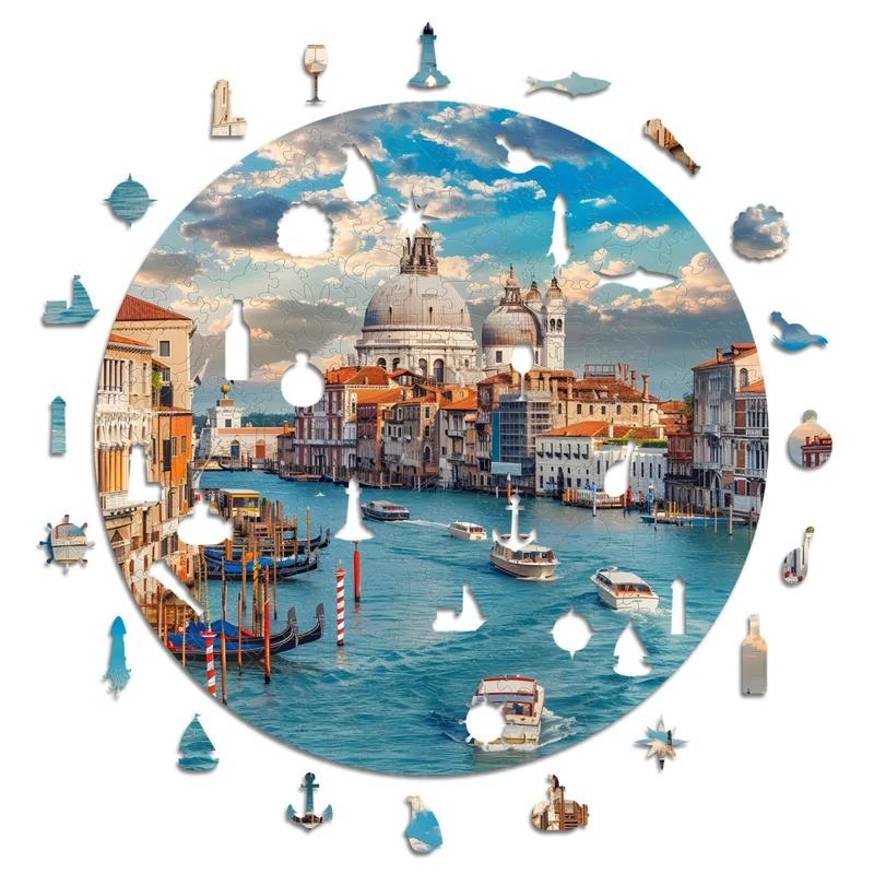 Iconic Puzzles Beautiful Venice Italy - 600 Piece Wooden Puzzle