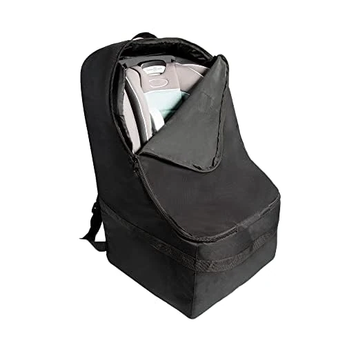 J.L. Childress Padded Backpack Car Seat Bag - Travel Bag for Airplane, Fits Most Baby & Infant Car Seats, Boosters, & Carriers, Airport Accessories for Gate Check or Baggage Check - Ultimate, Black - Image 1