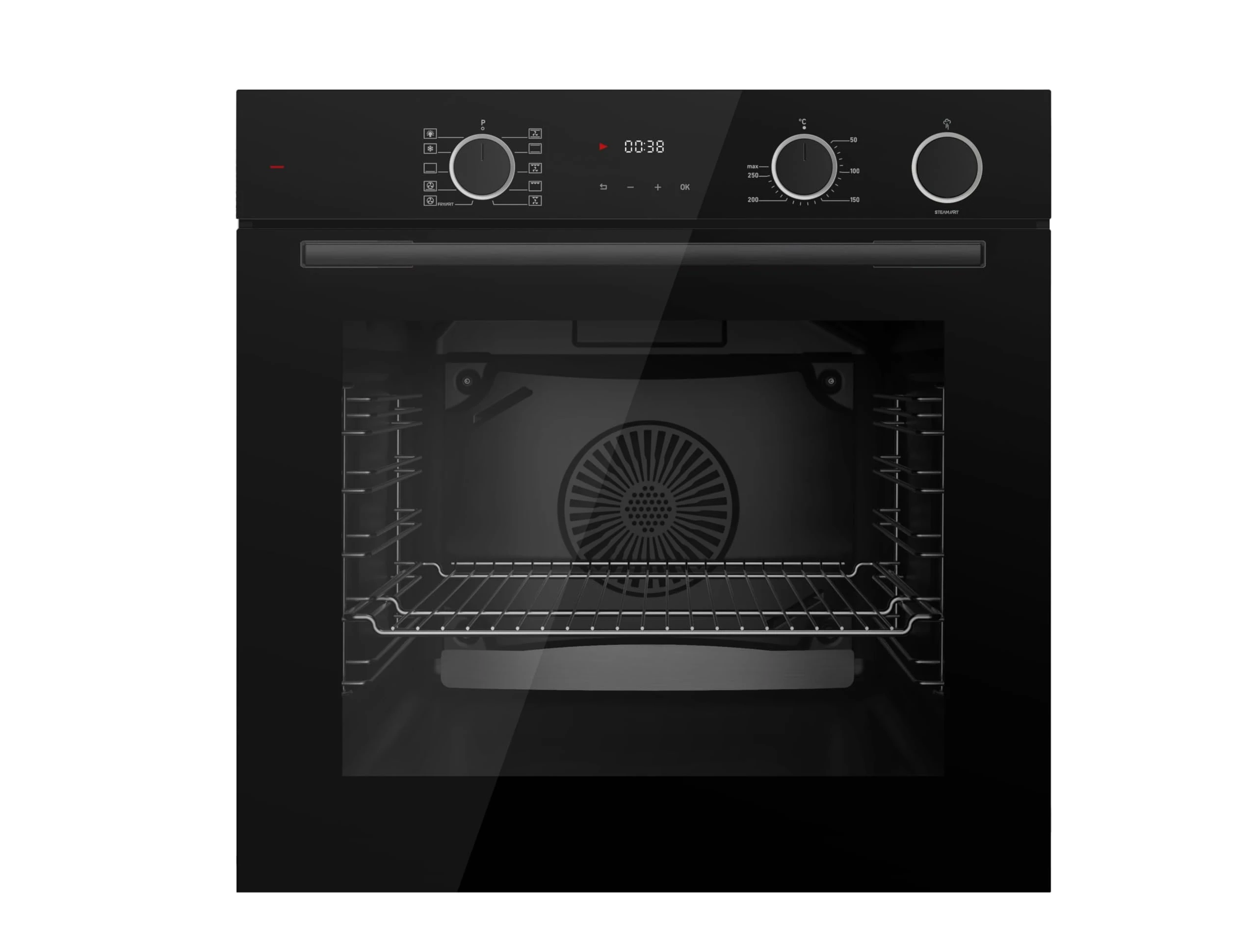 ViandPro Elegance Single 60 cm Electric Steam Oven, Black