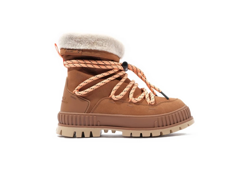 Palladium Women's Pallashock Hiver Ankle Boot, Brown, 6 UK