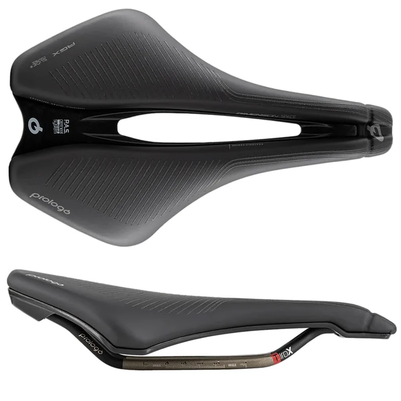 Prologo Dimension AGX PAS Space Slide Control Saddle, Tirox Alloy Rail, 245x153mm, Hard Black