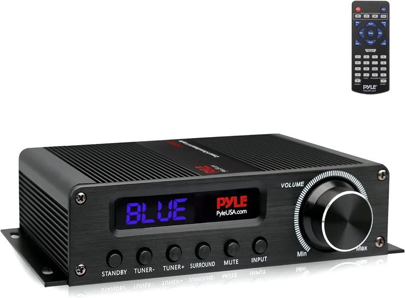 Pyle Bluetooth Stereo Amplifier - 5.1 Channel Wireless Hi-Fi Home Audio Receiver with HDMI, AUX, FM Antenna, Subwoofer & Speaker Inputs, Surround Sound System for Home Theatre