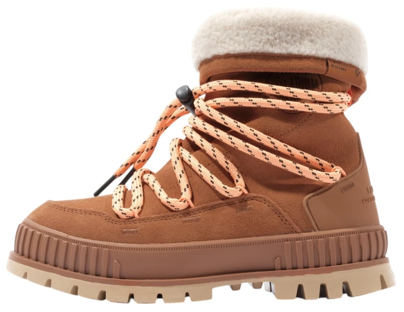 Palladium Women's Pallashock Winter Ankle Boots, Brown, 4 UK