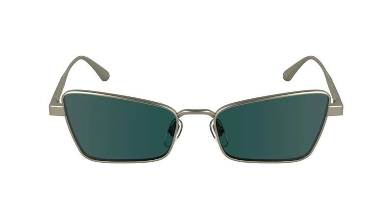 Calvin Klein Women's Sunglasses CK24110S - Matte Light Gold with Solid Green Lens