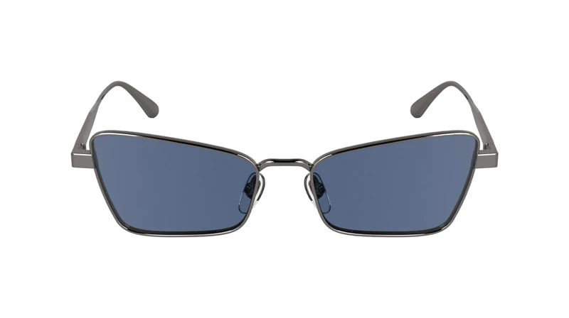 Calvin Klein Women's Sunglasses CK24110S - Light Gunmetal with Solid Light Blue Lens