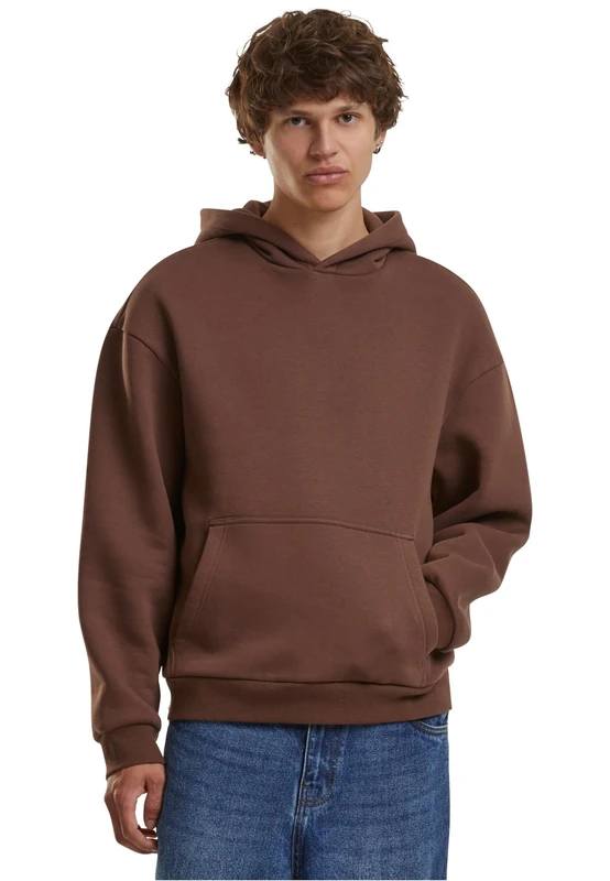 Build your Brand Men's Hoodie, 70% Cotton 30% Polyester, Chocolate Brown, 3XL, Chocolate Brown, 3XL