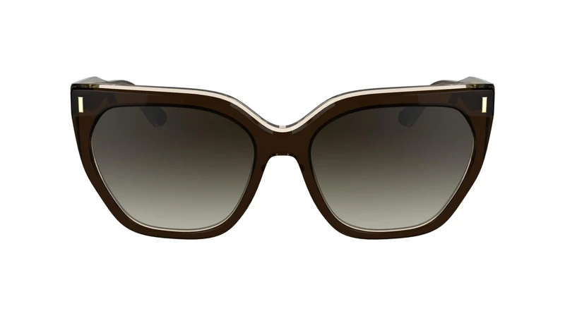 CALVIN KLEIN Women's CK24535S Sunglasses, Brown/Light Brown, One Size