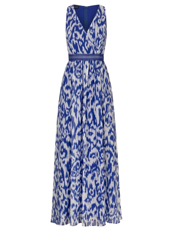 APART Fashion Women's Abendkleid Dress, Royal Blue-Cream, 12