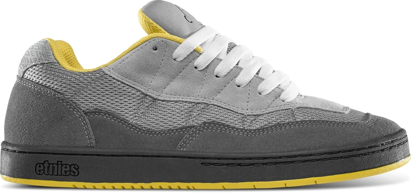 Etnies Men's Snake Skate Shoe, Grey/Grey/Yellow, 10 UK