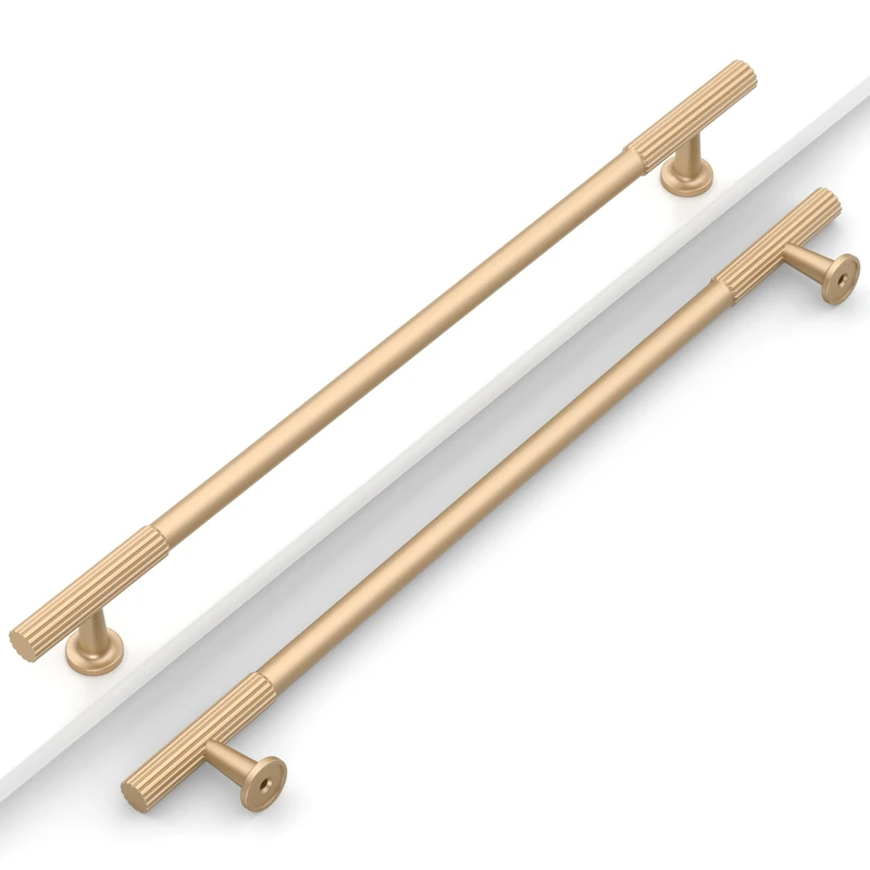 Coinkoly 10 Pack 10''(254mm) Champagne Bronze Cabinet Pulls Kitchen Champagne Cabinet Handles for Cabinets Drawer Pulls Bathroom Hardware for Cupboard CK0083