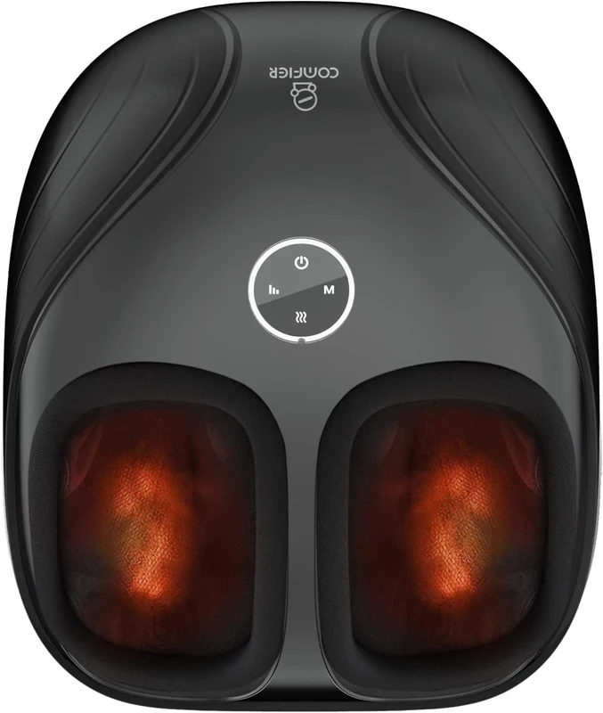 COMFIER Foot Massager with Heat,Gifts for Women,Men,Shiatsu Foot Massager Machine,Kneading Rolling Compression for Plantar Fasciitis,Neuropathy,Home Office Use