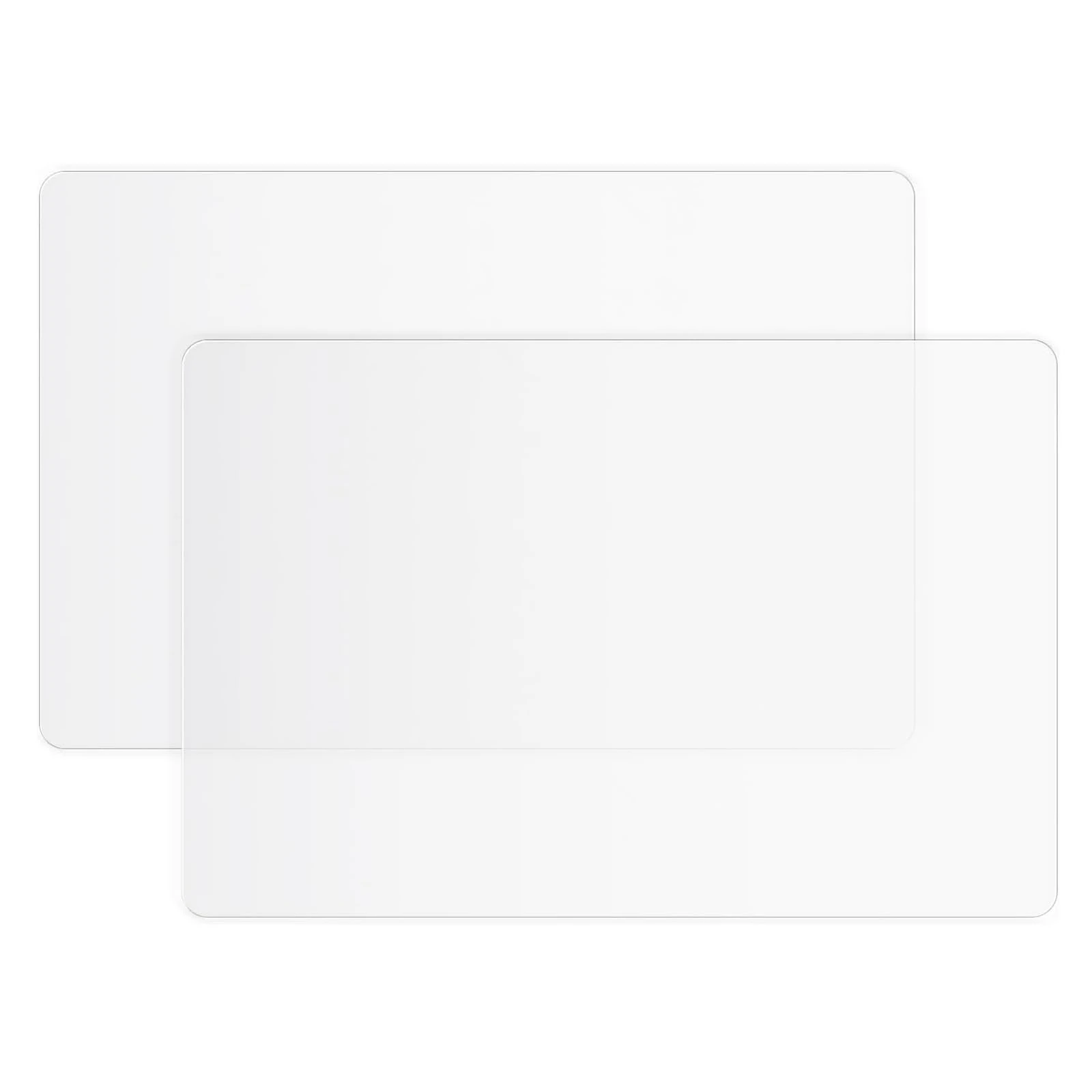 2pcs Translucent Silicone Mats, 15.7”X11.8” Silicone Sheet for Crafts Resin Mat Clear Countertop Protector Pad Placemats for Heat Insulation Tabletop Protection