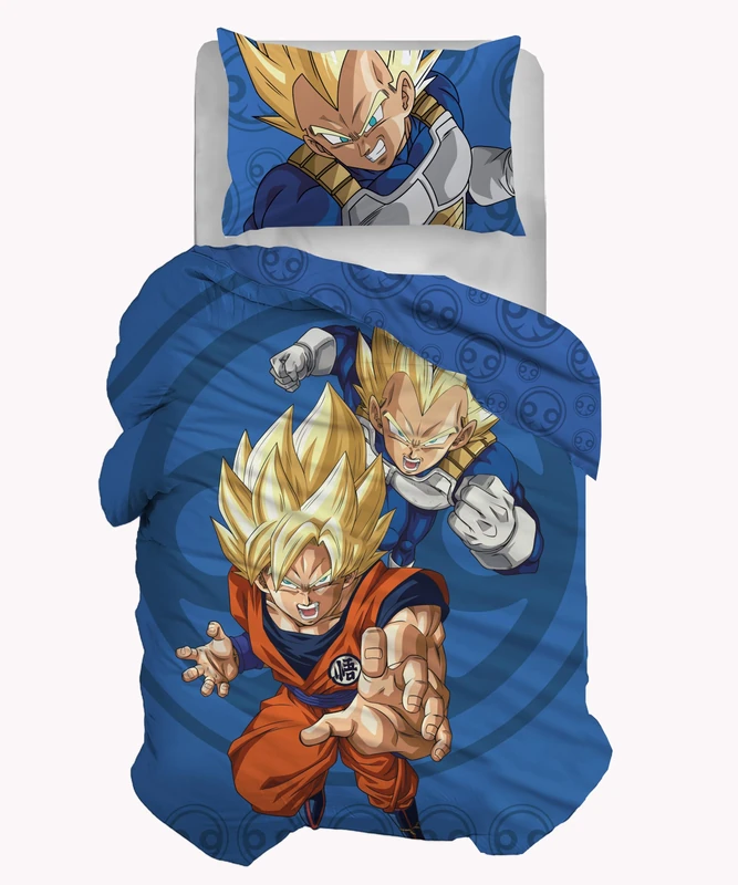 hermet Dragonball Single Duvet Cover Set, Cotton, 100% Cotton, 155 x 200 cm, Pillowcase 50 x 80 cm, Official Product, No Fitted Sheet - Image 1