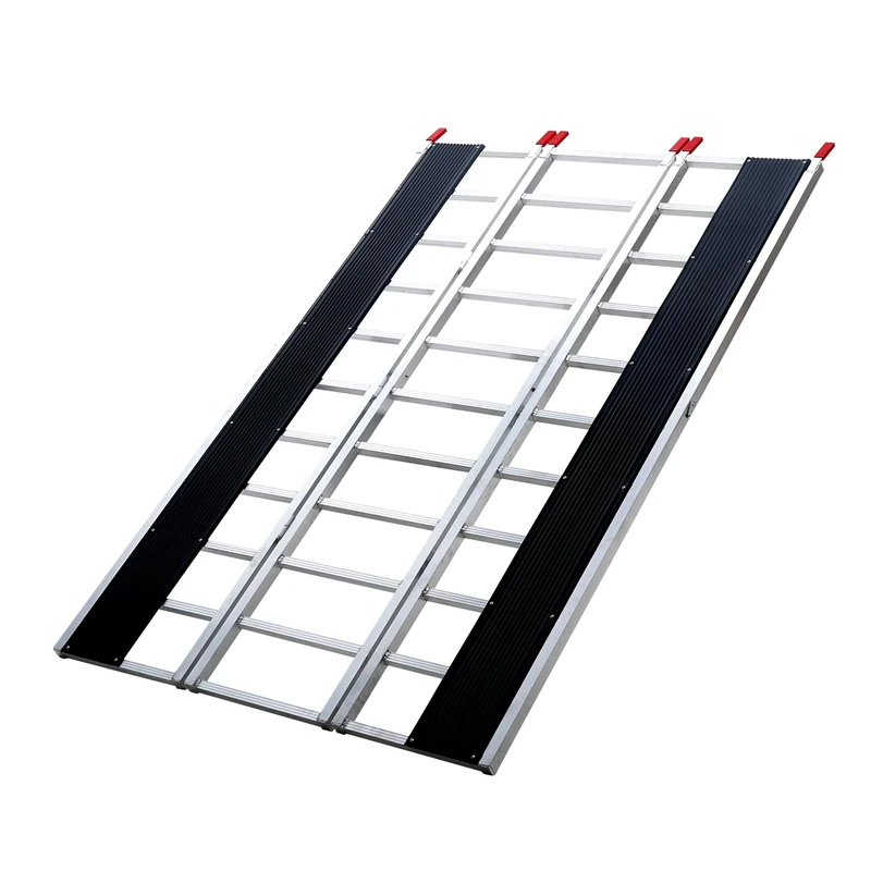 VEVOR 85" x 54" Extra Wide Aluminum Foldable Ramps, 1500 LBS Capacity Loading Ramps for Motorcycle/Dirt Bike/Trailer/ATV/UTV/Garden Tractor/Lawn Mower, 3PCS