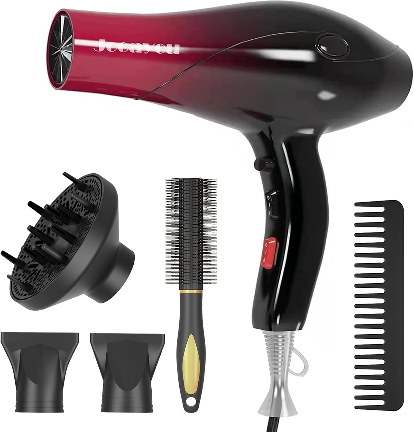 Jooayou Hair Dryer, 3000W Professional Ionic Hairdryers with Diffuser for Women Men Kids, Powerful Blow Dryer with 3 Heat 2 Speed and Cool Button for Home Travel Salon Use