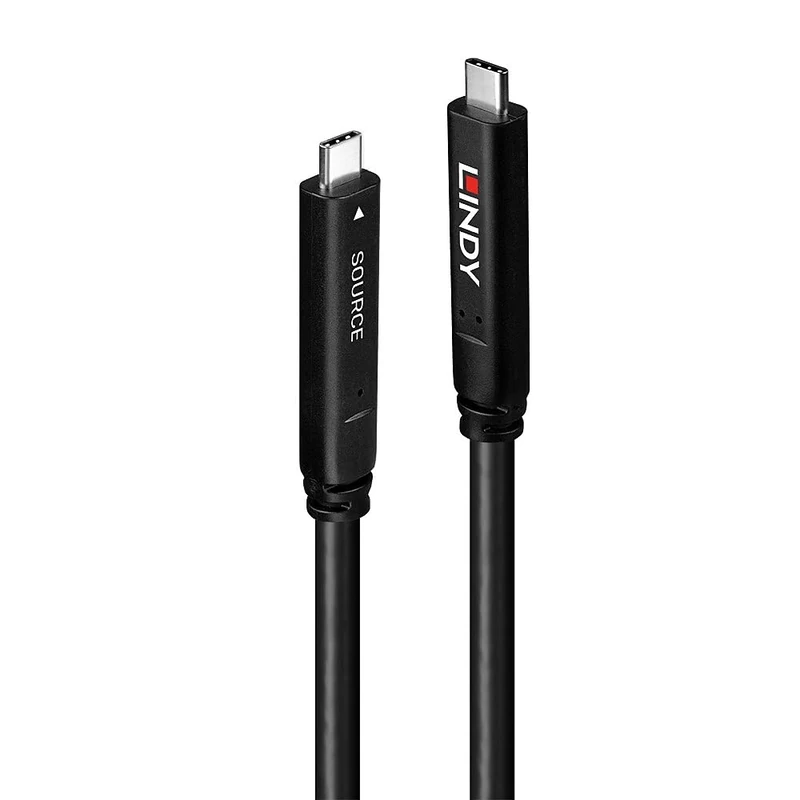 LINDY Type C USB 3.2 Gen 2 & DP 1.4 Hybrid Cable, 15m