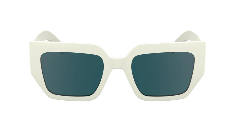 KARL LAGERFELD Women's Sunglasses KL6166S - White with Solid Petrol Lens