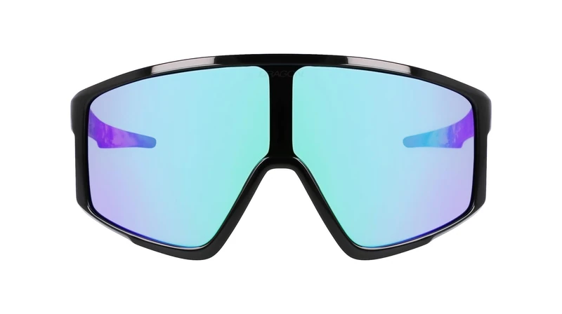 Dragon Men's Sunglasses AMPED - Black/Multi Green Ion with Lumalens Green Ion Lens