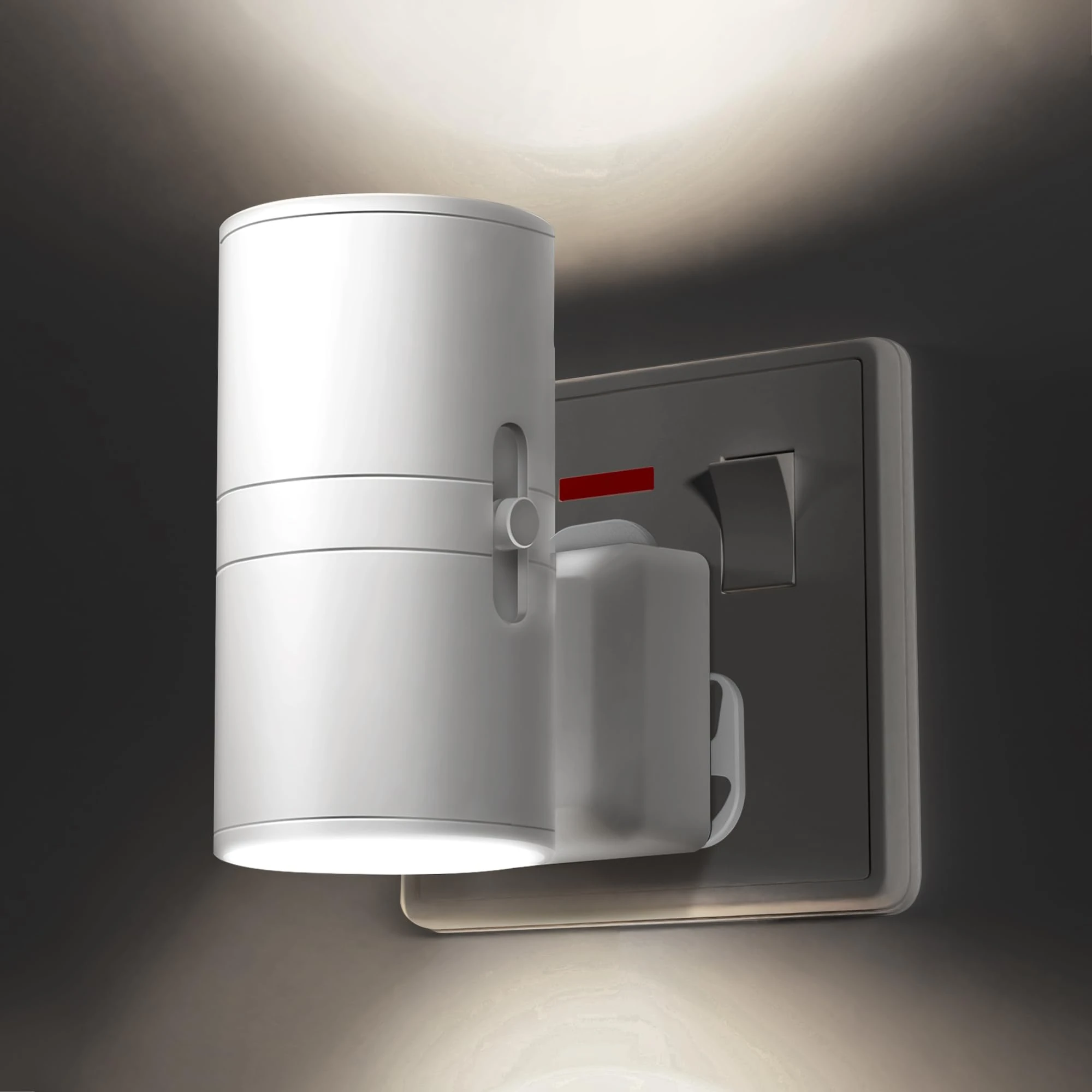 LOHAS-LED Night Light Plug in Wall, [1 Pack] Bright Night Light, Dusk to Dawn Sensor, 0-100LM, 6000K Cool White Light, Dimmable Nightlight for Hallway Bedroom Stair Bathroom Toddler