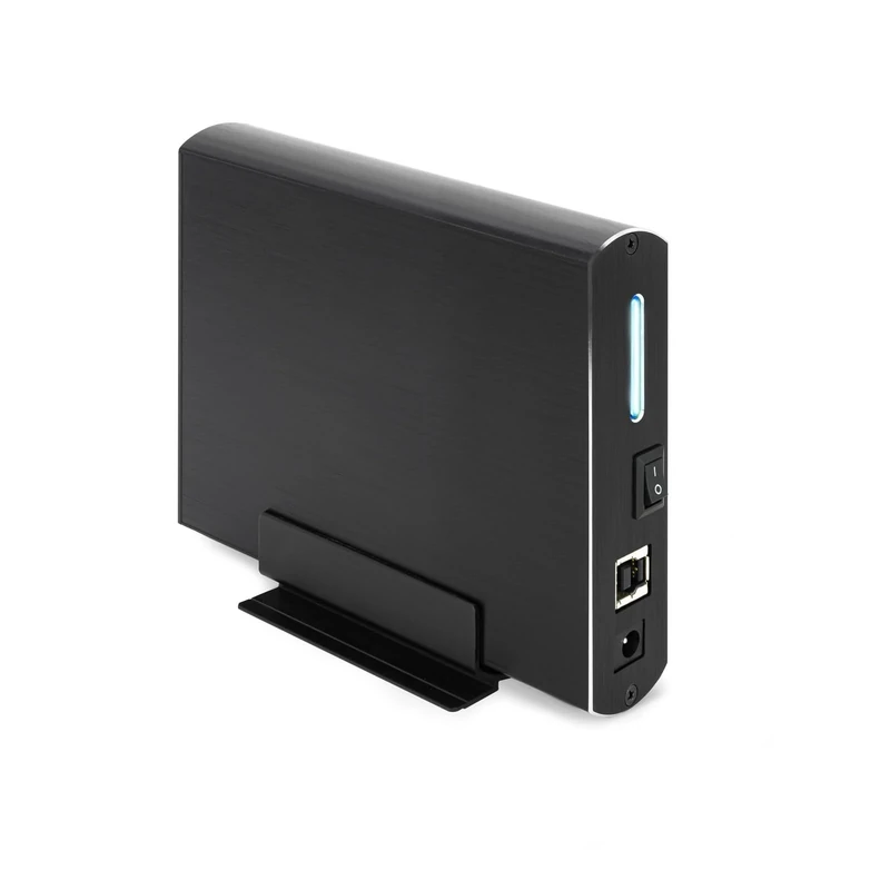 External Enclosure 3.5" Compatible with SATA Hard Drives. USB 3.0/3.1 Gen1 Connection for Fast Data Transfer. Colour: Black, Sturdy and Portable Design for Easy handling and Safe Storage.