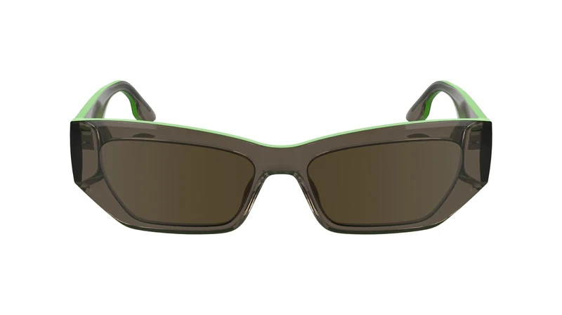 KARL LAGERFELD Unisex Adult Sunglasses KL6160S - Light Grey with Solid Brown Lens