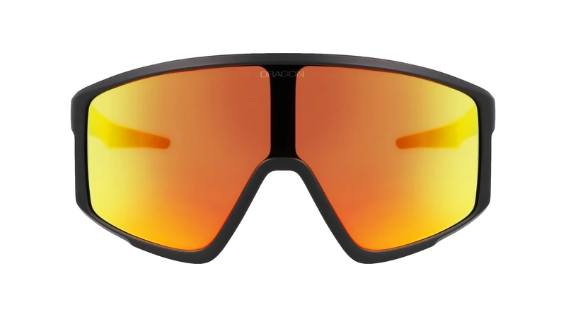 DRAGON Men's Amped Sunglasses, Matte Black with Lumalens Red Ion Lens, One Size