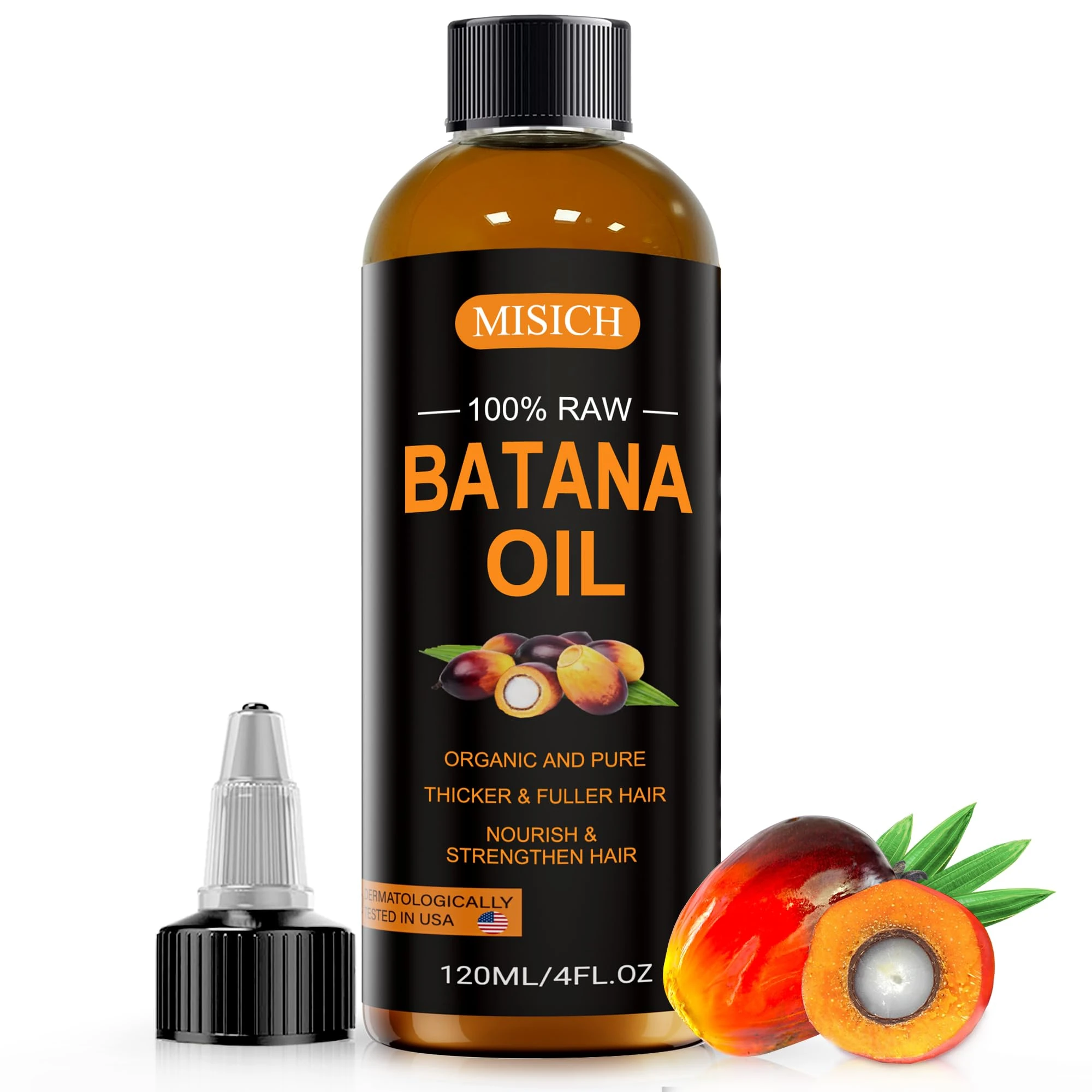 MISICH Raw Batana Oil for Hair Growth, 100% Natural Organic Botana Oil for Men & Women, Pure, Unrefined, Enhances Thickness, Prevent Hair Loss