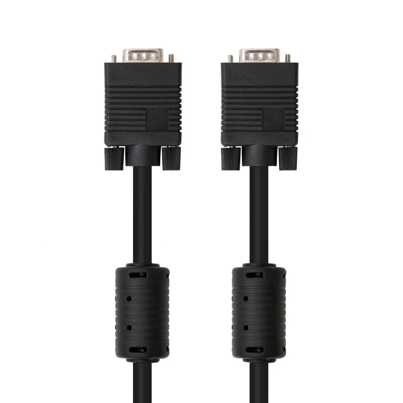Blendend SVGA cable with ferrite core to reduce electromagnetic interference HDB15 male to HDB15 male connectors, ideal for high resolution video connections.Length 50 meters.