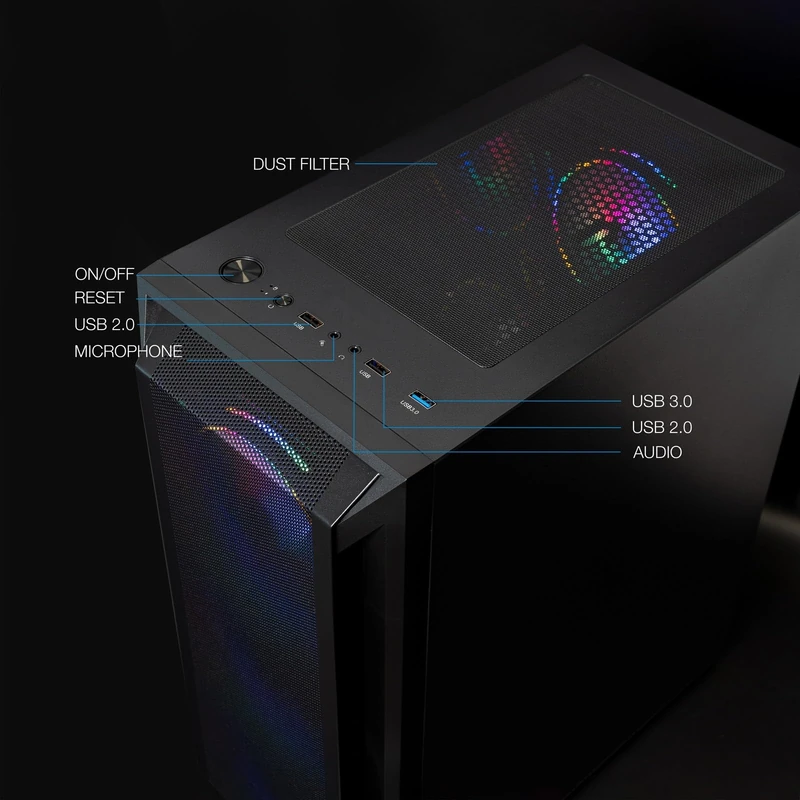 SEMITORRE GAMING BOX TQGCC101-B model "RAGNÄROK" in black, ideal for gaming enthusiasts looking to optimize performance and style their setup.