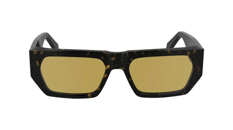 CALVIN KLEIN Jeans Unisex Adult Sunglasses CKJ24625S - Dark Havana with Solid Ocher Lens