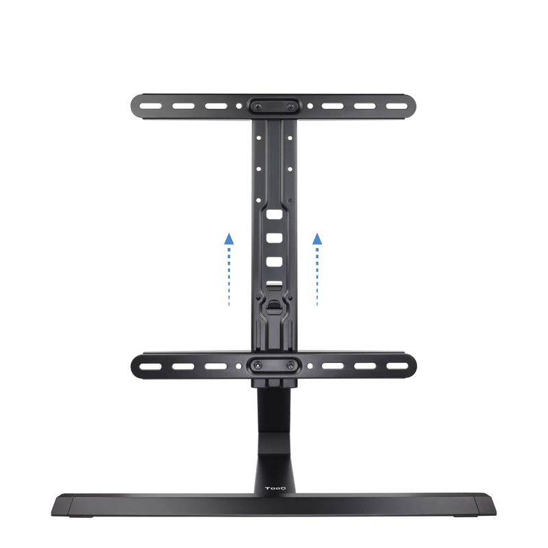 Black Aluminum Table Stand for Screens from 32 to 65 inches, Designed to Offer Stability and Style, Ideal for Any Space. - Image 1