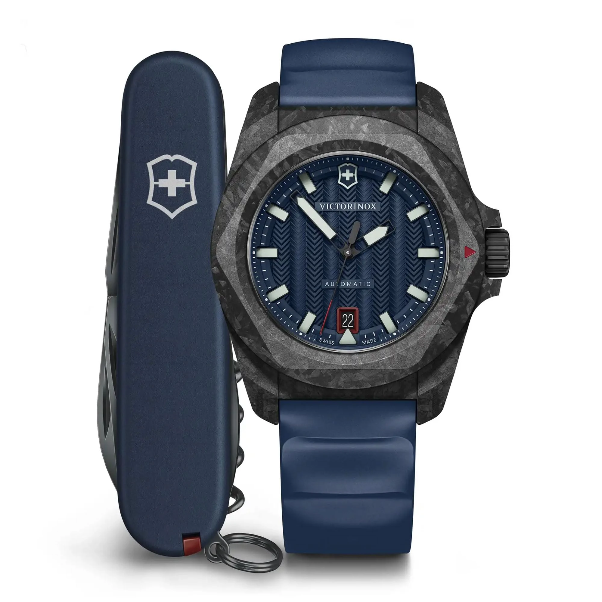 Victorinox 242022.1 I.N.O.X. Auto 41, BLK, BLE dial, BLE Rubber str