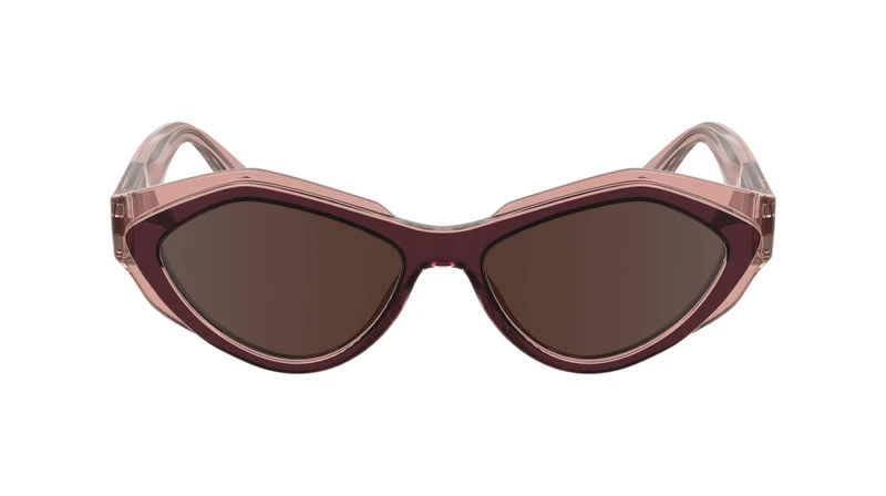 CALVIN KLEIN Jeans Women's Sunglasses CKJ24621S - Burgundy/Blush with Solid Burgundy Lens