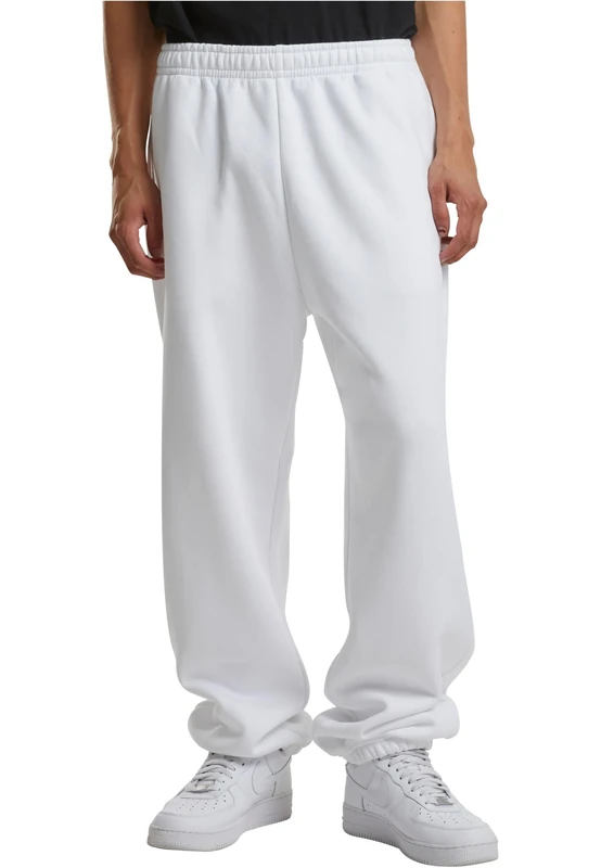 Build your Brand Men's By286-fluffy Sweatpants, White, 5XL