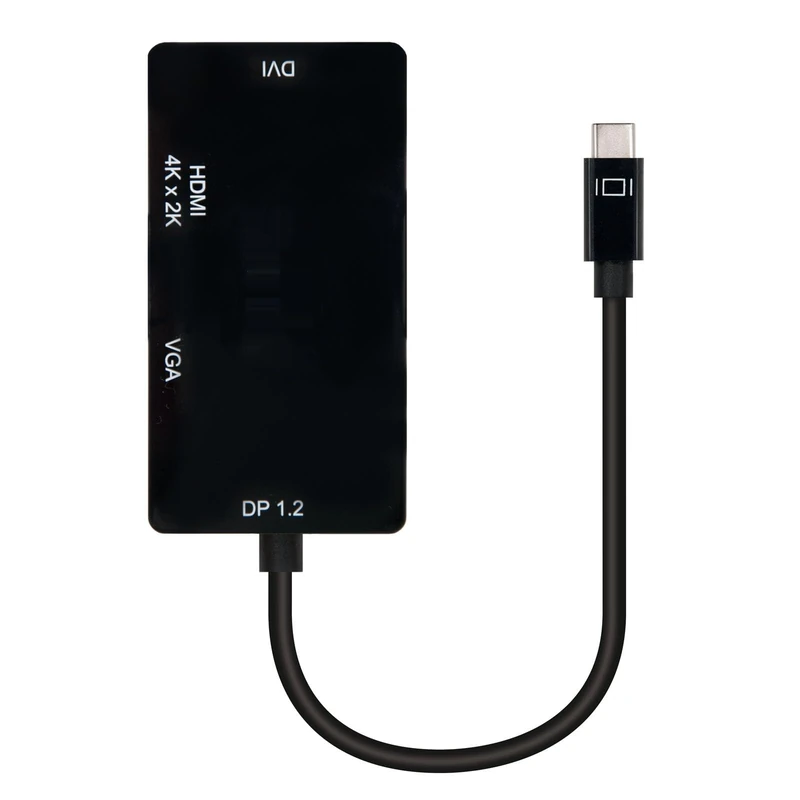 Blendend Multifunctional USB-C to VGA, HDMI and DVI converter.Ideal for connecting your laptop to different displays.Supports simultaneous transmission on all three ports, ensuring compatibility and