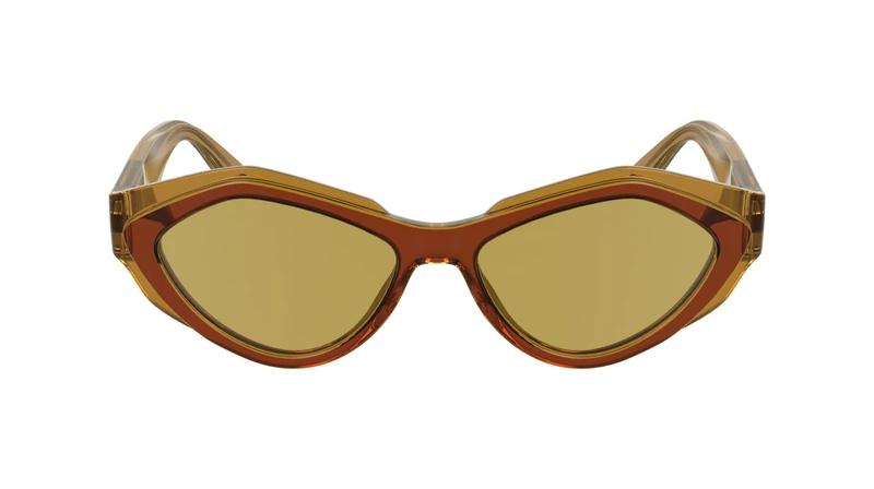 CALVIN KLEIN Jeans Women's Sunglasses CKJ24621S - Brick/Amber with Solid Ocher Lens
