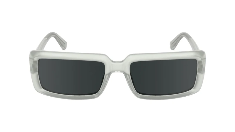 CALVIN KLEIN Jeans Unisex Adult Sunglasses CKJ24622S - Clear with Solid Grey Lens