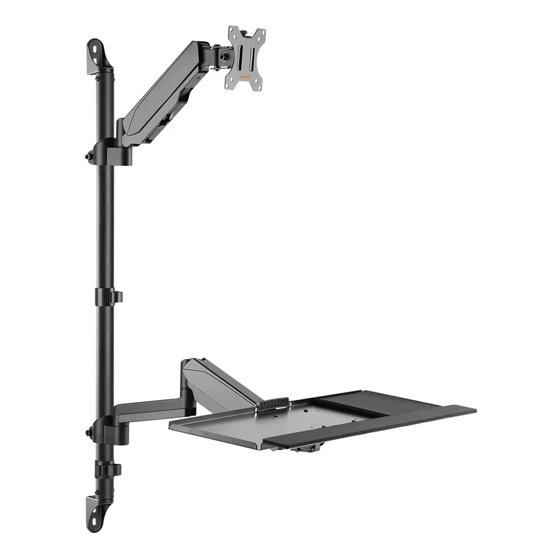 My Wall HL64L 1 Piece Monitor Wall Mount 17" - 32" Black Height Adjustable, Tilt, Swivel