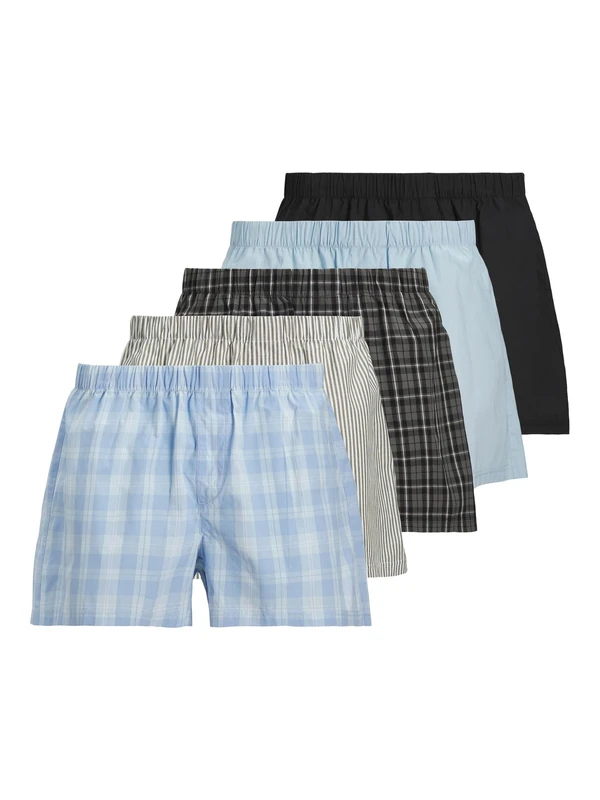 JACK & JONES Mens pack Milano Woven Boxers Poppy Seed S